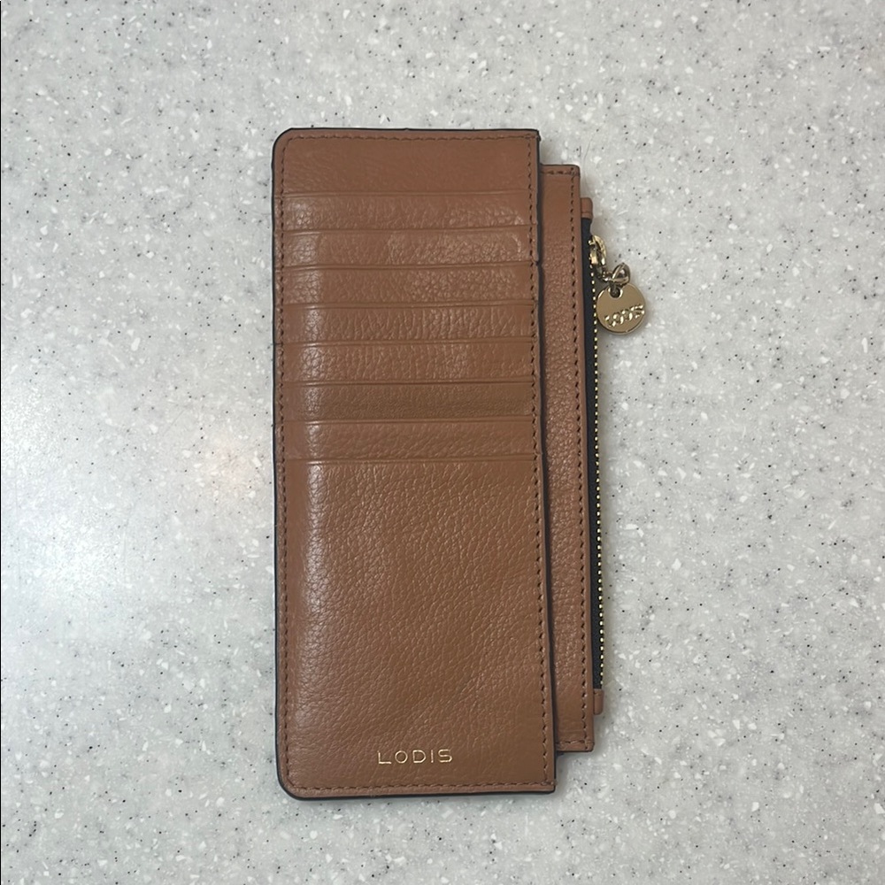Lodis Tan Leather Card Holder